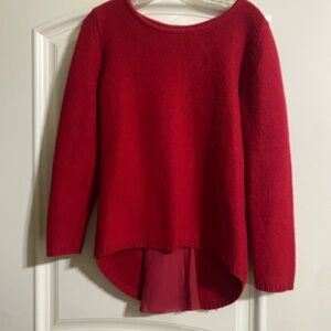 Chic Red Women's Crew Neck Sweater